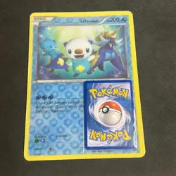 Pokemon Jumbo Oversized 'S Oshawott B&W Black Star Lenticular Promo Card rare - Image 3
