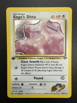 KOGA’S DITTO Pokemon Card - WOTC - 1st Edition - Gym Challenge - 10/132 NM (A) - Image 2