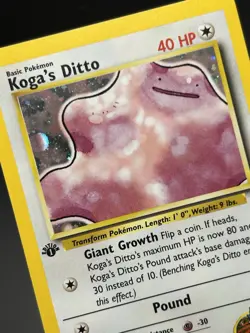 KOGA’S DITTO Pokemon Card - WOTC - 1st Edition - Gym Challenge - 10/132 NM (A) - Image 5