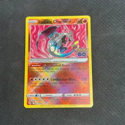 Pokemon Go TCG Radiant Charizard Holo Ultra Rare Card 011/078 NM/M Condition - Image 1
