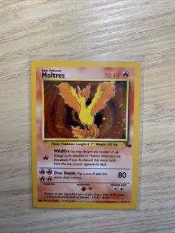 Pokemon TCG Cards Moltres 12/62 Fossil Holo Rare NM 🔥💎 - Image 1