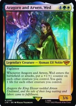 MTG - Foil - Aragorn and Arwen, Wed 0287 - Image 1
