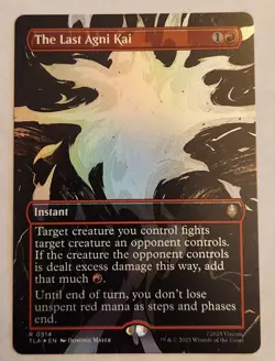The Last Agni Kai TLA #314 Borderless Foil Rare NM+ - Image 1