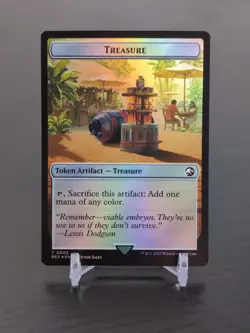 MTG REX LCI Treasure/Angel 0002 Foil Token Dual-Sided Full Art - NM - Image 1