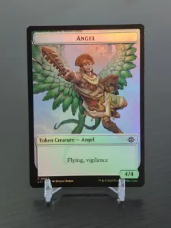 MTG REX LCI Treasure/Angel 0002 Foil Token Dual-Sided Full Art - NM - Image 2