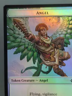 MTG REX LCI Treasure/Angel 0002 Foil Token Dual-Sided Full Art - NM - Image 3