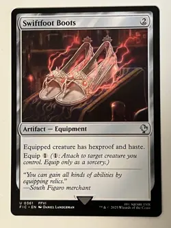 Swiftfoot Boots Commander: Final Fantasy Non-Foil Regular MTG NM - Image 1