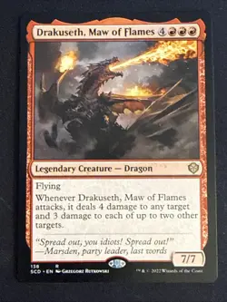 1x Drakuseth, Maw of Flames (138) Starter Commander Decks SCD LP MTG Magic x1 - Image 1