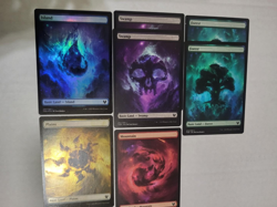 MTG THEROS BEYOND DEATH LAND ART SET ONE OF EACH LAND 2x FOIL EX FREE SHIP!! - Image 1