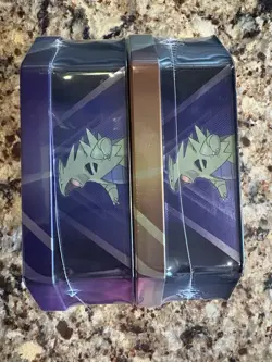 Lot 2 Pokemon TCG Triple Whammy Tin Set Slaking and Tyranitar Factory Sealed - Image 3