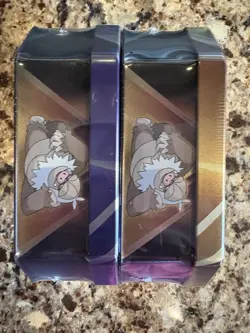 Lot 2 Pokemon TCG Triple Whammy Tin Set Slaking and Tyranitar Factory Sealed - Image 4
