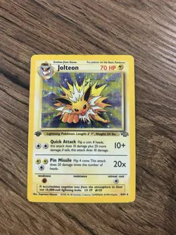 Pokemon Jolteon & Dragonite Jungle/Fossil Holo Lot (2) - 1999- 1st Edition - Image 2