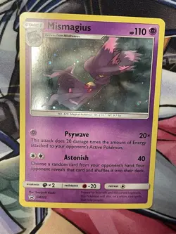 Pokemon TCG Mismagius SM222 Sun & Moon Cosmos Holo SWIRL Promo - Image 2
