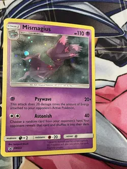 Pokemon TCG Mismagius SM222 Sun & Moon Cosmos Holo SWIRL Promo - Image 4