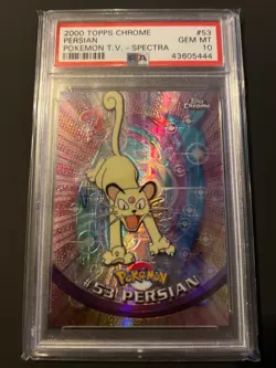 Persian 2000 Pokemon Topps Chrome SPECTRA PSA 10 Gem Mint - Image 1