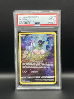 2023 Pokemon TCG SWSH Mew Crown Zenith GG10 Full Art FA PSA 8 NM MT - Image 1