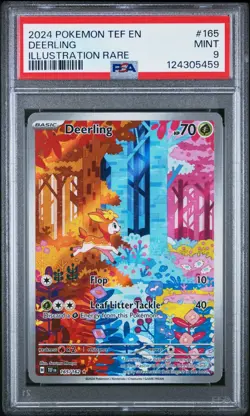 2024 POKEMON TEF EN-TEMPORAL FORCES 165 DEERLING ILLUSTRATION RARE - PSA 9 - Image 1