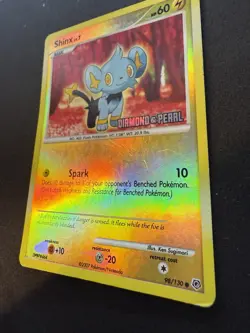 Pokemon TCG Shinx 98/130 Diamond & Pearl Reverse Holo Stamped 2007 MP - Image 2