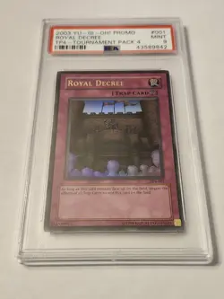 Yugioh PSA 9 MINT Royal Decree TP4-001 Ultra Rare Tournament Pack 4 - Image 1
