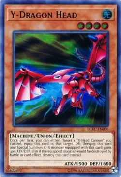 Y-Dragon Head - LCKC-EN006 - Ultra Rare - Unlimited Edition - Heavily Played - Image 1
