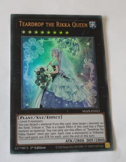 Yu-Gi-Oh! Teardrop the Rikka Queen (MAZE-EN053) 1. Edit. English Ultra Rare MINT - Image 1