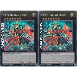 2x CXYZ BARIAN HOPE (Cxyz Speranza Barian) • Super R • NECH EN096 • 1Ed • Yugioh - Image 1