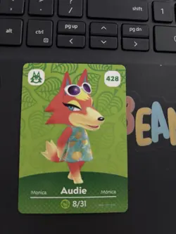 Audie #428 Amiibo Card Animal Crossing Series 5 - Image 1