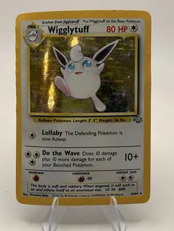 Pokemon TCG Wigglytuff Holo Unlimited Rare Card 16/64 Jungle Base Set - Image 1