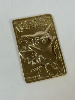 Pikachu 1999 Pokemon 23K Gold-Plated Burger King Nintendo Promo Trading Card - Image 1