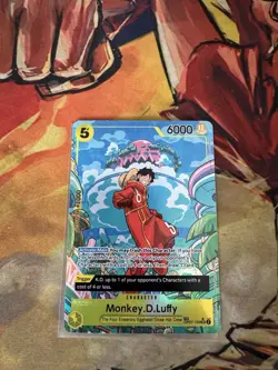 One Piece TCG Monkey.D.Luffy Card OP07-109 NM Foil Treasure Rare - Image 3