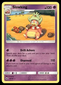 Slowking 48/147 Pokemon Card Burning Shadows Rare 120 HP Lightly Played F17 - Image 1