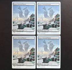 4x Snow Covered Wastes White Border Basic MB2 Mystery MTG Magic The Gathering - Image 1