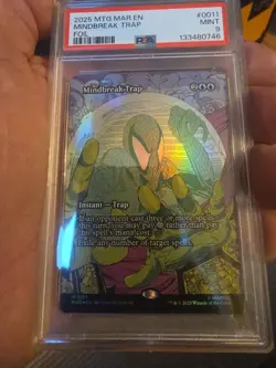 2025 MTG MARVEL'S SPIDER-MAN: SOURCE MAT FOIL #0011 MINDBREAK TRAP PSA 9 - Image 3