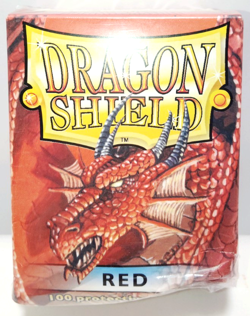 Dragon Shield 100 Protective Sleeves - Red - Image 1