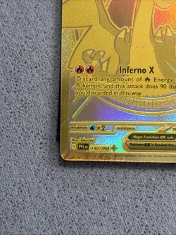 🔥 Mega Charizard X ex Gold 130/094 - Phantasmal Flames Pokemon TCG | Ultra Rare - Image 3