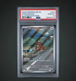 2025 POKEMON DRI EN-DESTINED RIVALS ILLUSTRATION RARE #204 KANGASKHAN PSA 10 - Image 1