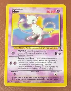 Pokemon TCG Mew no 8 black star promo 1999 moderate/heavy play - Image 1