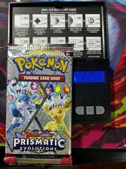 GOD PACKU 🔥22.54g🔥VERY HEAVY Prismatic Evolutions Pokemon Sealed Booster Pack - Image 1