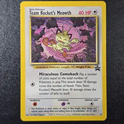 Pokemon - Black Star Promo - Team Rocket's Meowth - #18 Lp - Image 1