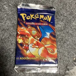 1999 Pokemon Base Set Unlimited Booster Pack Charizard WOTC Factory Sealed - Image 1