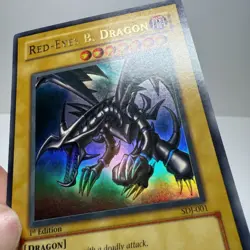 [1st EDITION] Red-Eyes B. Dragon SDJ-001 Holo Vintage Yu-Gi-Oh TCG - Image 3