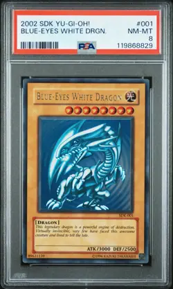 Yugioh Blue Eyes White Dragon SDK 001 Unlimited PSA 8 NMMT - Image 1