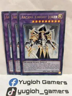 YUGIOH ARCANA KNIGHT JOKER X3 KICO-EN029 1st EDITION RARE LIGHT PLAYED - Image 1