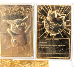Lot Of 5 1999 Pokemon 23K Gold Plated Small Burger King Collectible Cards - Image 3