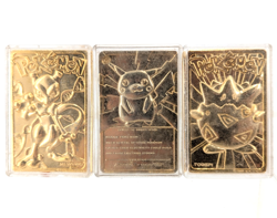 Lot Of 5 1999 Pokemon 23K Gold Plated Small Burger King Collectible Cards - Image 5