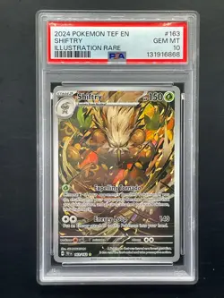 Pokemon TCG Shiftry 163/162 2024 Temporal Forces Illustration Rare Card PSA 10 - Image 1