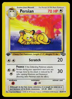 Pokemon Card - Persian Jungle 42/64 Uncommon 1st Edition - Image 1