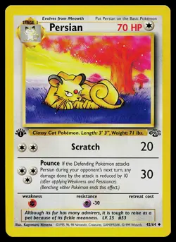 Pokemon Card - Persian Jungle 42/64 Uncommon 1st Edition - Image 1