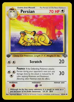 Pokemon Card - Persian Jungle 42/64 Uncommon 1st Edition - Image 1