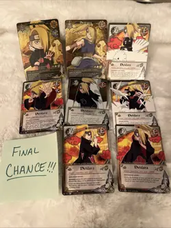 Naruto CCG TCG Deidara Card Lot FINAL CHANCE - Image 1